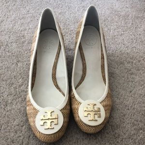 Tory Burch Sally Raffia Straw Wedges